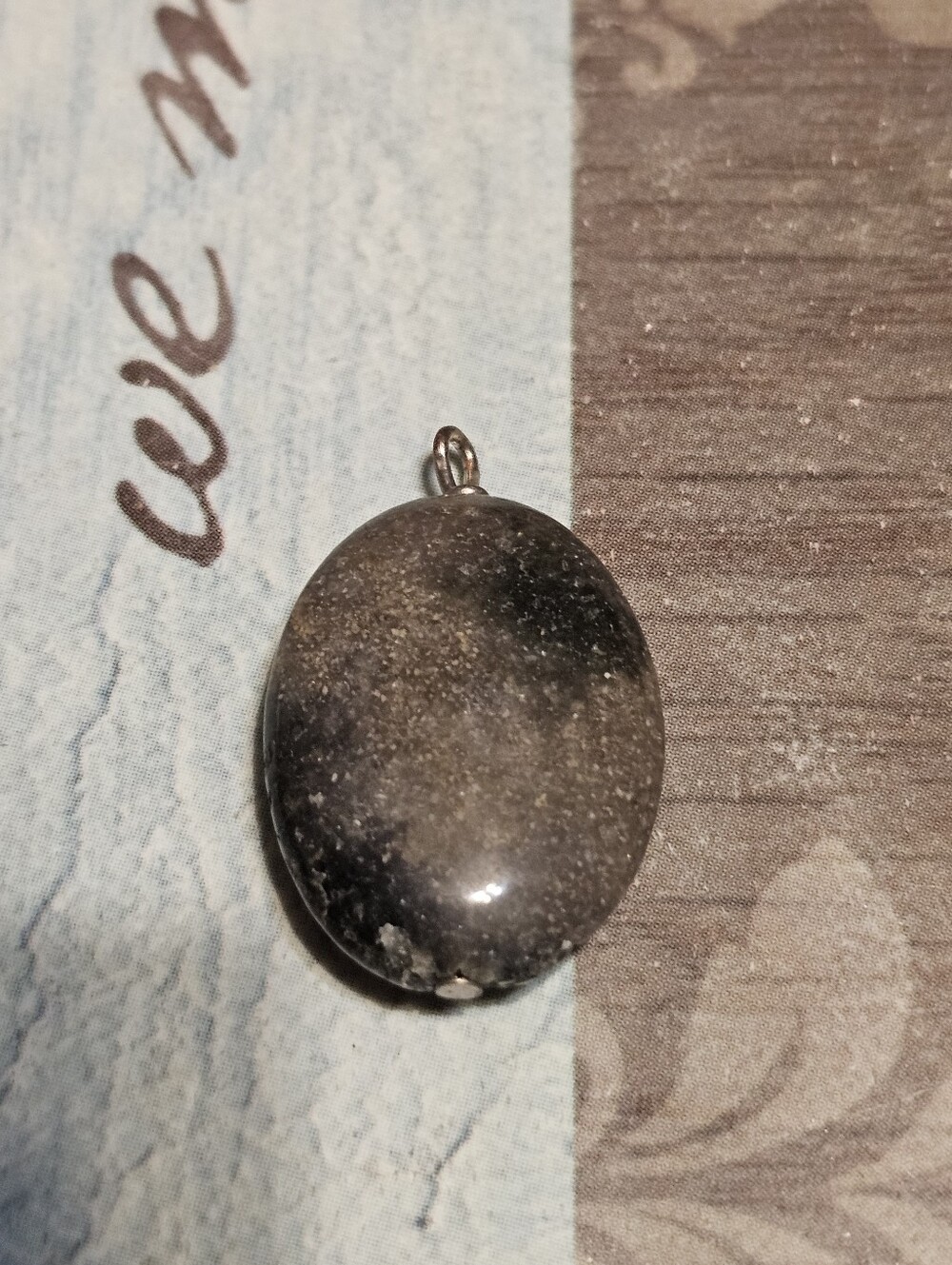 Silver Tone Stone Pendant